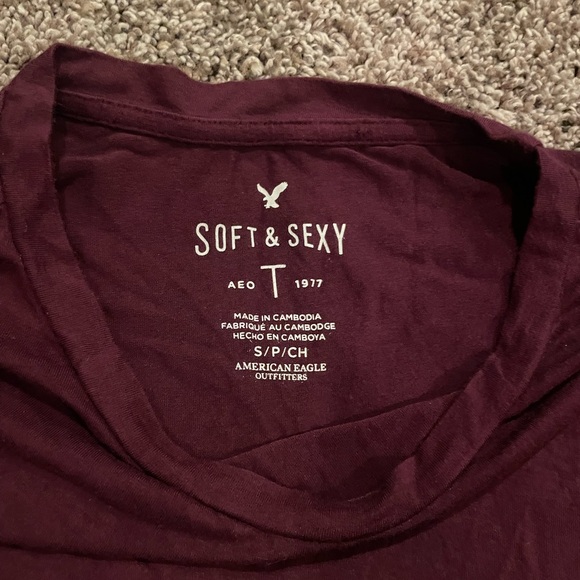 Deep Maroon Short Sleeved Tee - Picture 3 of 5